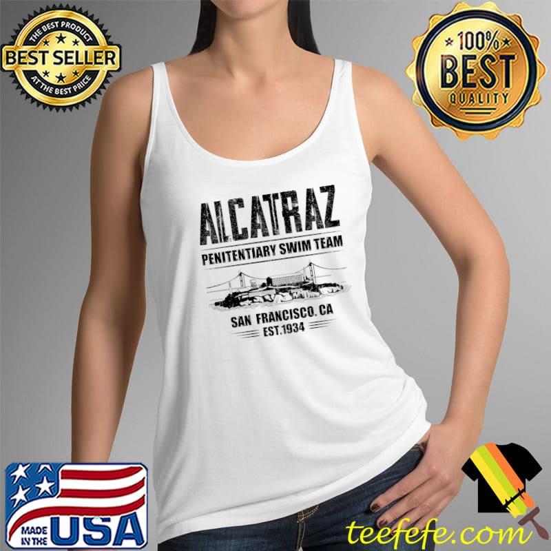 Original Alcatraz Penitentiary Swim Team T-Shirt Tank Top Original Alcatraz Penitentiary Swim Team T-Shirt Tank Top