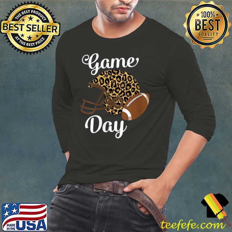 Original Football Game Day Leopard Helmet Ball Sport Player Mom T-Shirt Long Sleeve Tee Original Football Game Day Leopard Helmet Ball Sport Player Mom T-Shirt Long Sleeve Tee