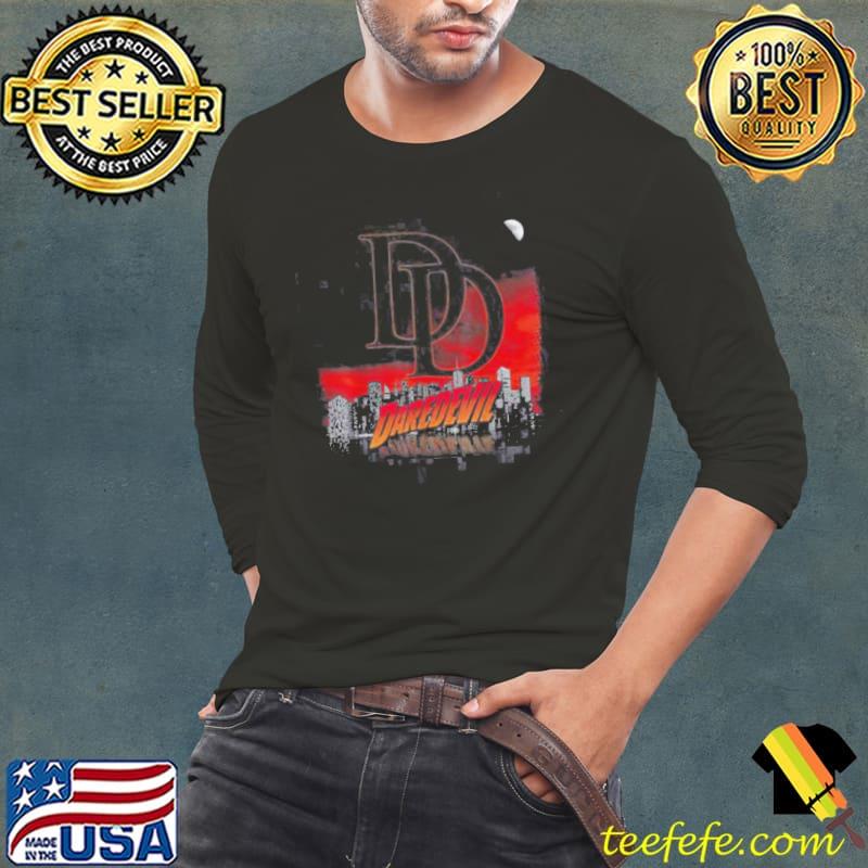 Original Marvel Daredevil Hell’s Kitchen Cityscape Graphic T-Shirt Long Sleeve Tee Original Marvel Daredevil Hell’s Kitchen Cityscape Graphic T-Shirt Long Sleeve Tee