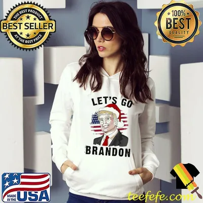 Original Santa Trump Let’s Go Brandon American Flag Christmas Shirt