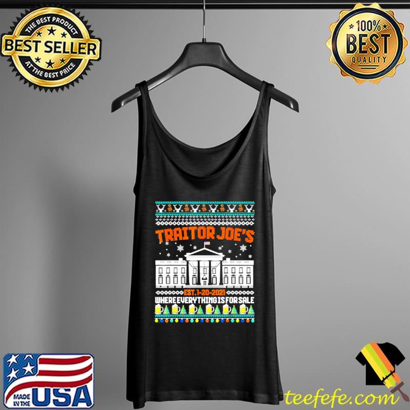 Original Traitor Joes Where Everything Is For Sale Xmas Pajamas Tank Top Original Traitor Joes Where Everything Is For Sale Xmas Pajamas Tank Top