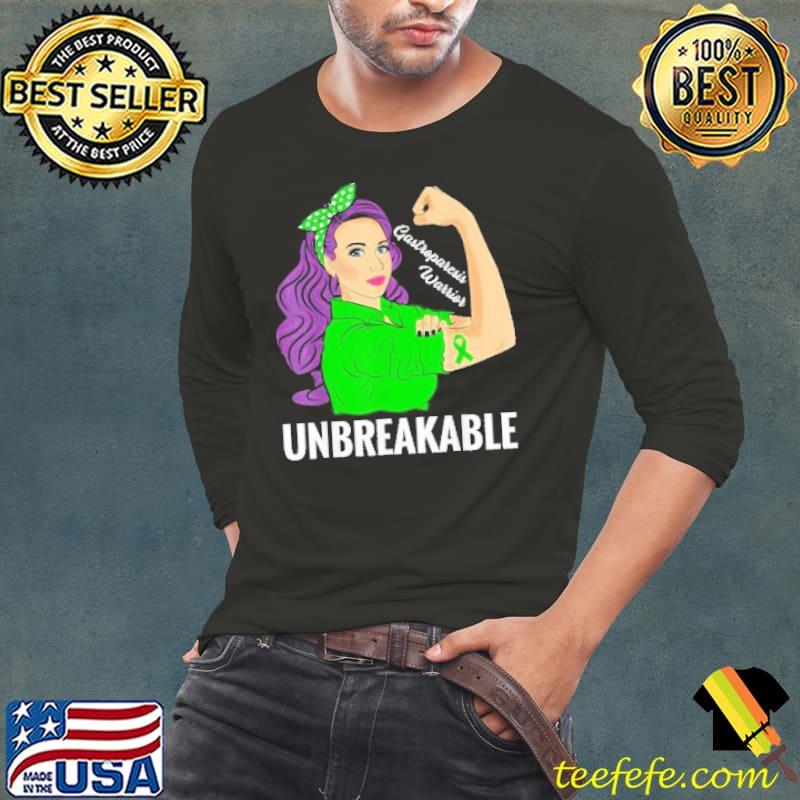 Original Unbreakable Gastroparesis Awareness Shirt Long Sleeve Tee Original Unbreakable Gastroparesis Awareness Shirt Long Sleeve Tee