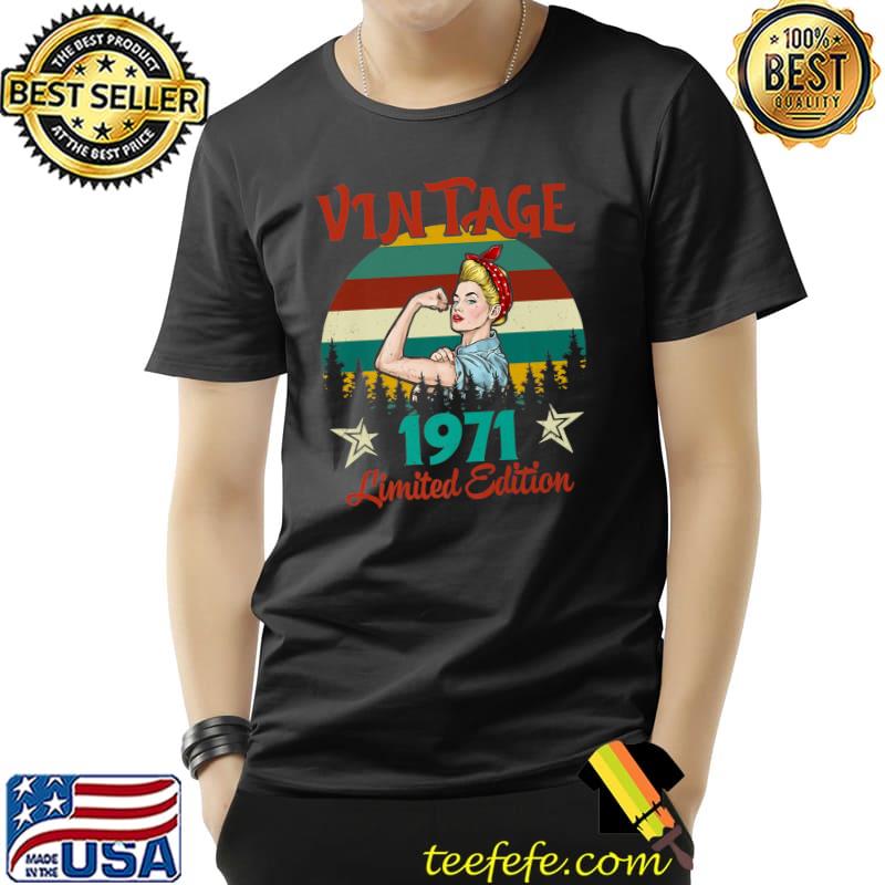 Original Vintage 1971 Limited Women Girls Born in 1971 Birthday Retro Premium T-Shirt Unisex Original Vintage 1971 Limited Women Girls Born in 1971 Birthday Retro Premium T-Shirt Unisex