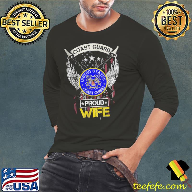 Original Vintage usa American flag us coast guard proud wife Long Sleeve Tee Original Vintage usa American flag us coast guard proud wife Long Sleeve Tee