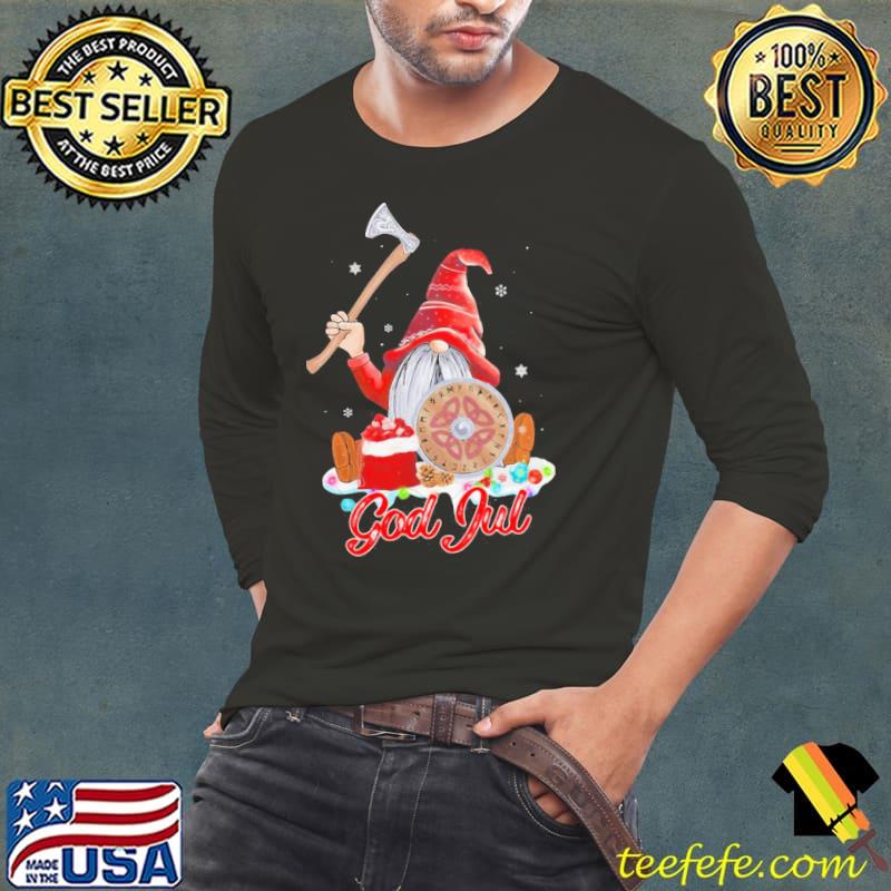 Original Wicked Gnome Viking Glaedelig Jul Christmas Shirt Long Sleeve Tee Original Wicked Gnome Viking Glaedelig Jul Christmas Shirt Long Sleeve Tee