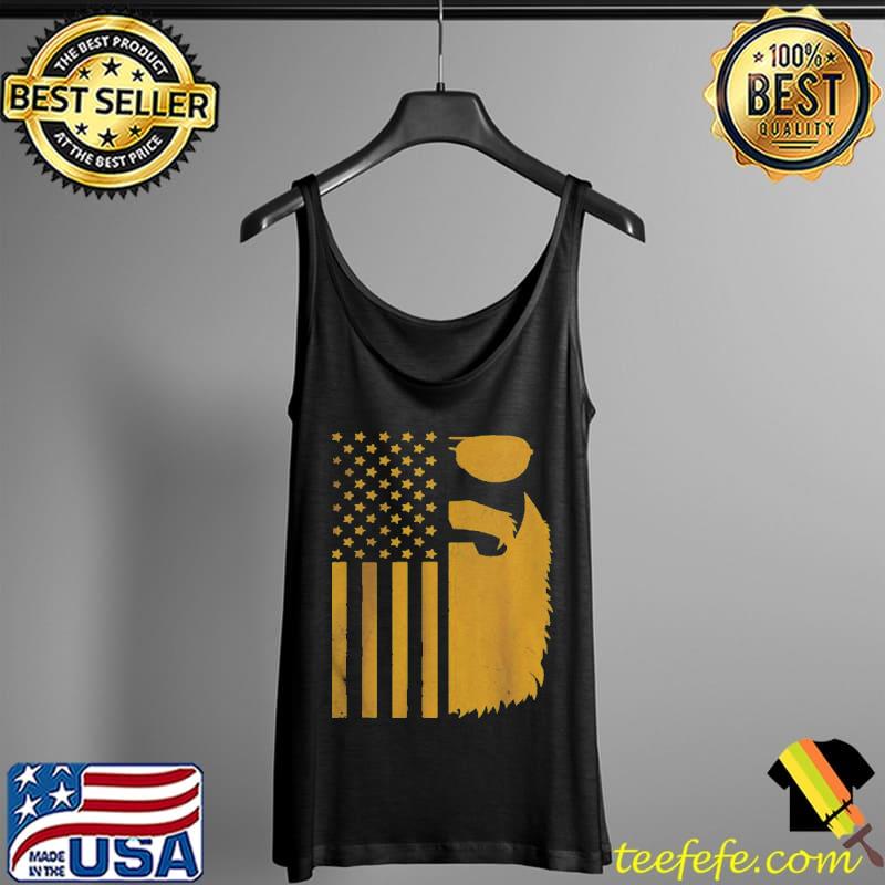Patriotic US Flag Beard And Sunglasses For Men With Beards T-Shirt Tank Top Patriotic US Flag Beard And Sunglasses For Men With Beards T-Shirt Tank Top
