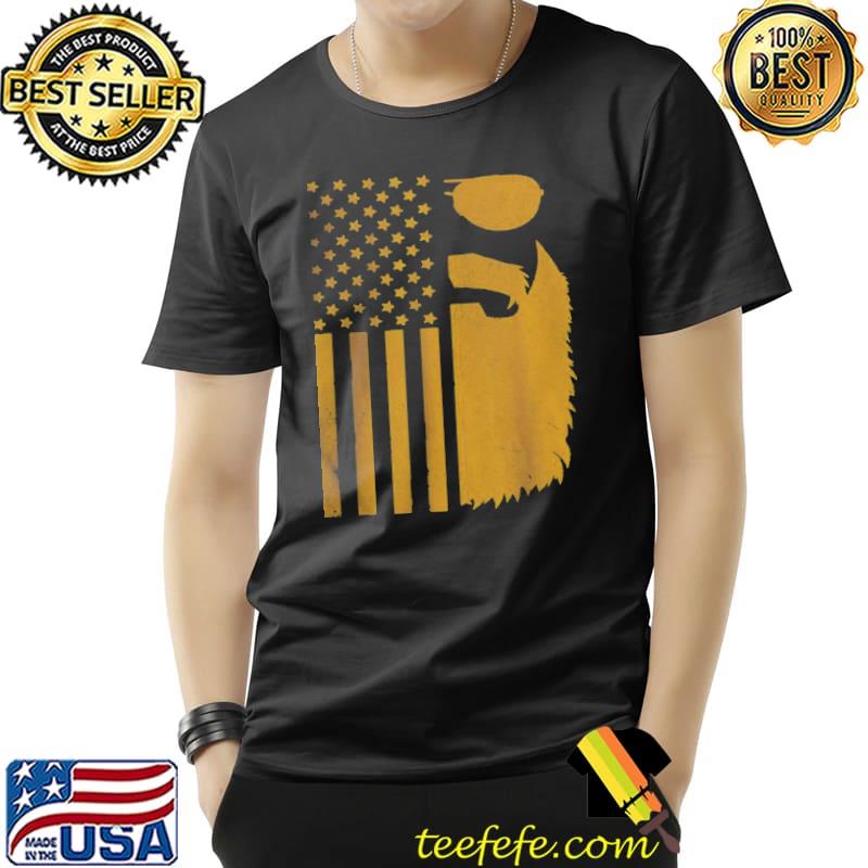 Patriotic US Flag Beard And Sunglasses For Men With Beards T-Shirt Unisex Patriotic US Flag Beard And Sunglasses For Men With Beards T-Shirt Unisex