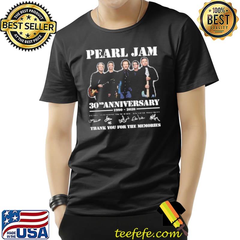 Pearl Jam 30Th Anniversary 1990 2020 Thank You For The Memories Signature T-Shirt Unisex Pearl Jam 30Th Anniversary 1990 2020 Thank You For The Memories Signature T-Shirt Unisex