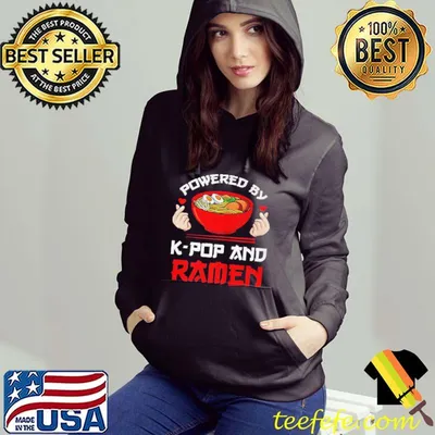 Powered by kpop and ramen kpop merch merchandise shirt