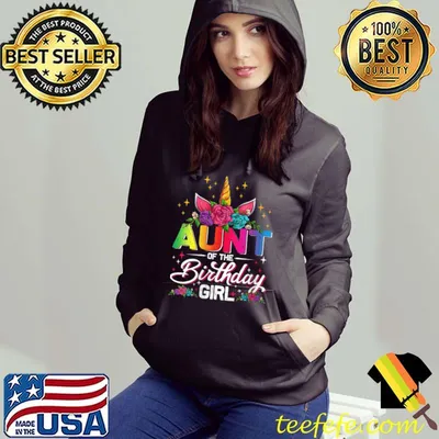 Premium Aunt Of The Birthday Girl Unicorn Family Matching T-shirt