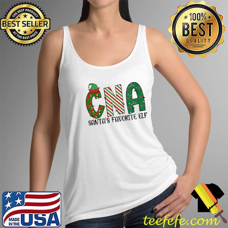 Premium CNA Santa's Favorite Elf Christmas Shirt Tank Top Premium CNA Santa's Favorite Elf Christmas Shirt Tank Top