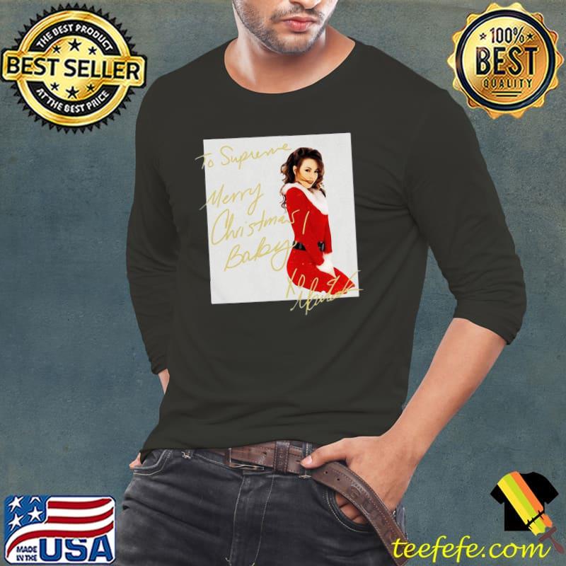 Premium Cool Mariah Carey To Supreme Merry Christmas Baby Shirt Long Sleeve Tee Premium Cool Mariah Carey To Supreme Merry Christmas Baby Shirt Long Sleeve Tee