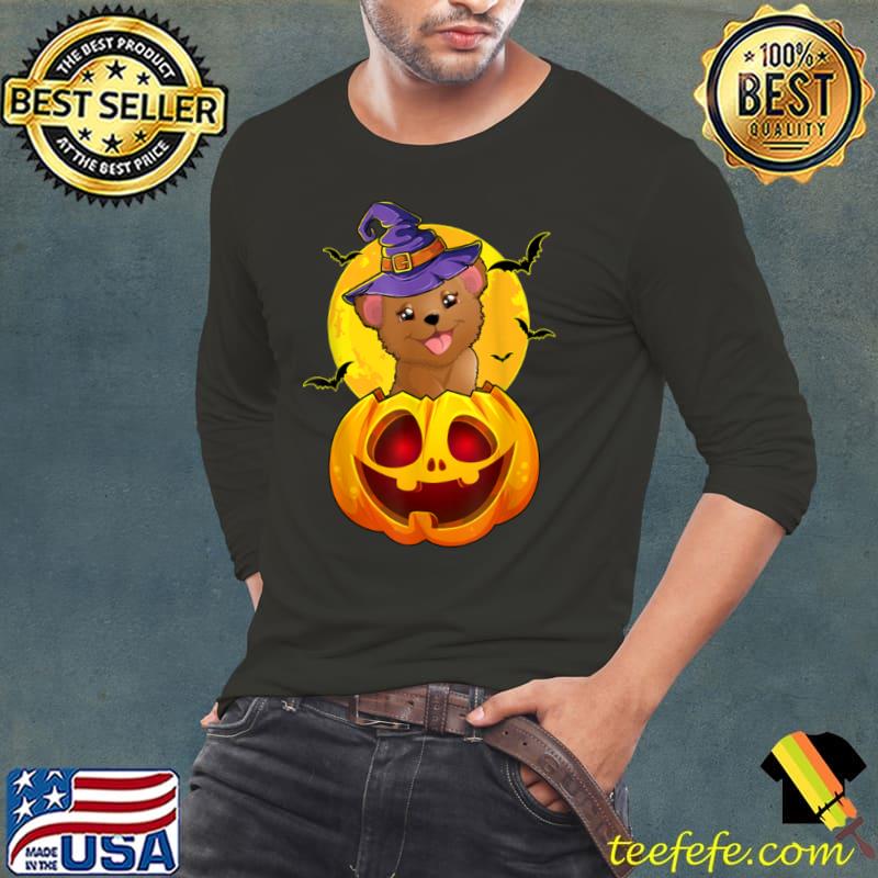 Premium Cute Bear Witch Hat In Pumpkin Butterfly Halloween T Shirt Long Sleeve Tee Premium Cute Bear Witch Hat In Pumpkin Butterfly Halloween T Shirt Long Sleeve Tee