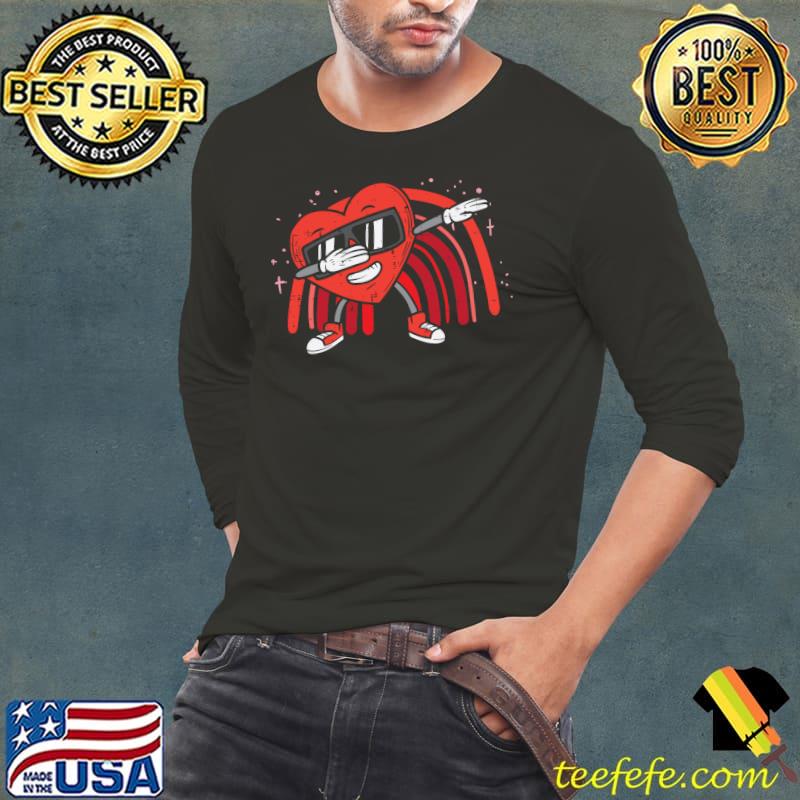 Premium Dabbing Heart Dab Boys Valentines Day Youth T- Long Sleeve Tee Premium Dabbing Heart Dab Boys Valentines Day Youth T- Long Sleeve Tee