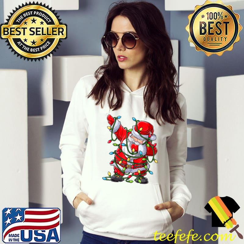 Premium Dabbing Santa Christmas Tree Lights Xmas Gifts Boys Kids Dab T-Shirt