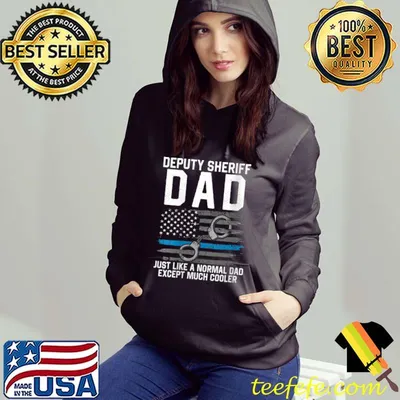 Premium Deputy Sheriff Dad Much Cooler Fathers Day Law Enforcement T-Shirt