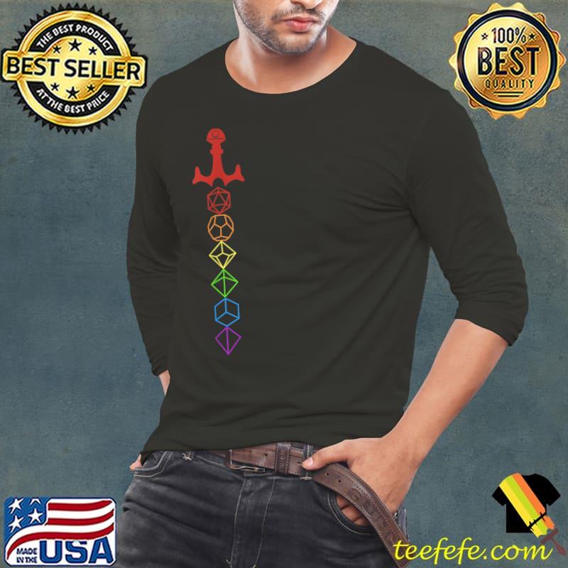 Premium Dice Sword D20 RPG LARP Gaming Cosplay Fantasy Medieval T Shirt Long Sleeve Tee Premium Dice Sword D20 RPG LARP Gaming Cosplay Fantasy Medieval T Shirt Long Sleeve Tee