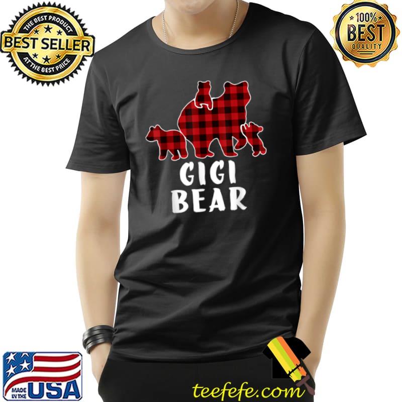Premium Gigi Bear 3 Cubs Shirt, Christmas Mama Bear Plaid Pajama T Shirt Unisex Premium Gigi Bear 3 Cubs Shirt, Christmas Mama Bear Plaid Pajama T Shirt Unisex