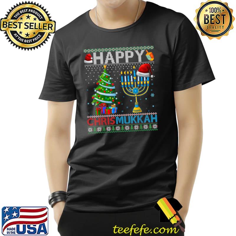Premium Happy Chrismukkah Jewish Christmas Hanukkah Chanuka T- Unisex Premium Happy Chrismukkah Jewish Christmas Hanukkah Chanuka T- Unisex
