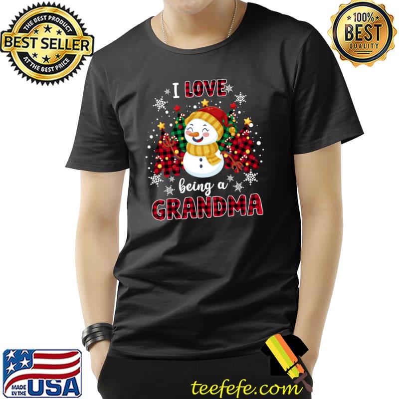 Premium I Love Being A Grandma Snowman Christmas tree Xmas T-Shirt Unisex Premium I Love Being A Grandma Snowman Christmas tree Xmas T-Shirt Unisex