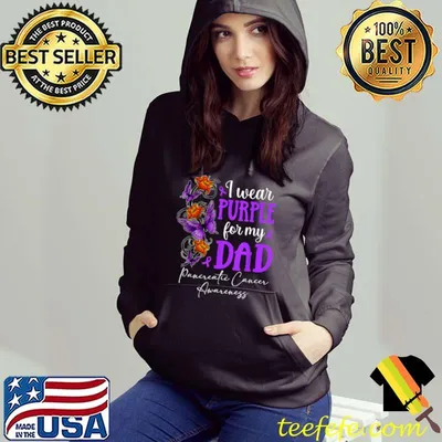 Premium I Wear Purple For My Dad Pancreatic Cancer Awareness Month T-Shirt