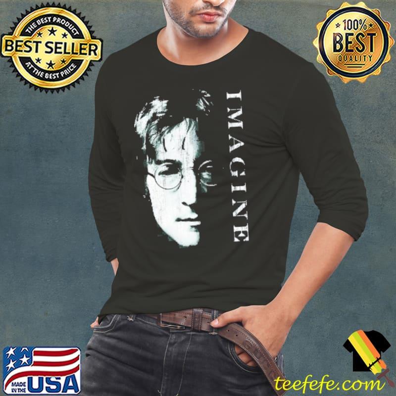 Premium John Lennon Imagine Portrait Shirt Long Sleeve Tee Premium John Lennon Imagine Portrait Shirt Long Sleeve Tee