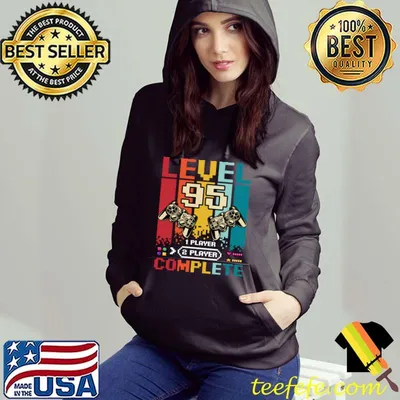 Premium Level 95 Complete Gamer Vintage Retro 95 Year Old Birthday T-shirt