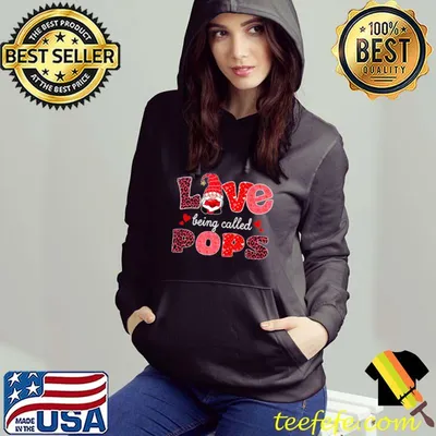 Premium Love Being Called Pops Gnome Valentine Matching Family Premium T-Shirt
