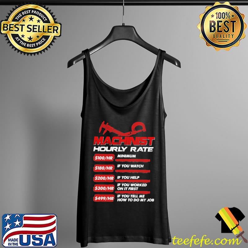 Premium Machinist Hourly Rate Minimum If You Watch If Yoy Help Shirt Tank Top Premium Machinist Hourly Rate Minimum If You Watch If Yoy Help Shirt Tank Top