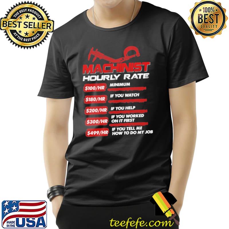 Premium Machinist Hourly Rate Minimum If You Watch If Yoy Help Shirt Unisex Premium Machinist Hourly Rate Minimum If You Watch If Yoy Help Shirt Unisex