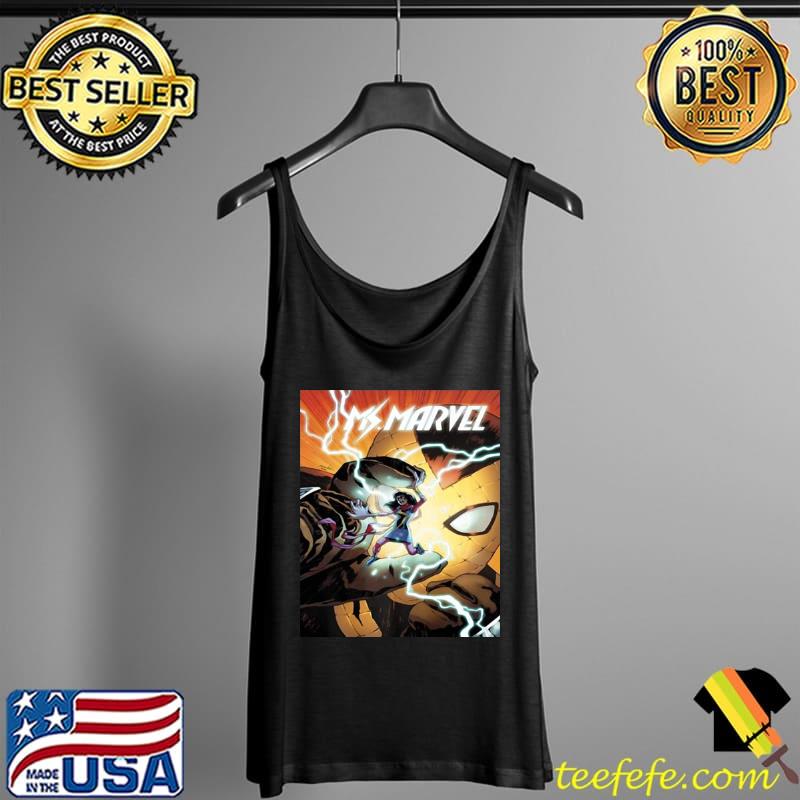Premium Marvel Ms. Marvel Shocker Comic Cover Shirt Tank Top Premium Marvel Ms. Marvel Shocker Comic Cover Shirt Tank Top