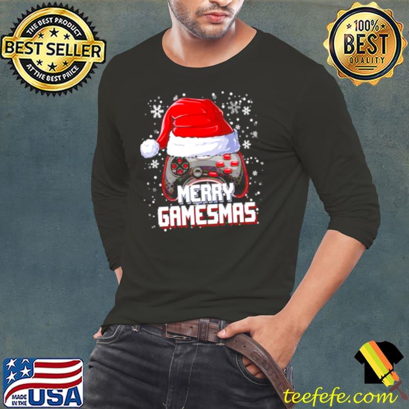 Premium Merry Gamesmas Christmas Gaming Video Gamer Boys Shirt Long Sleeve Tee Premium Merry Gamesmas Christmas Gaming Video Gamer Boys Shirt Long Sleeve Tee