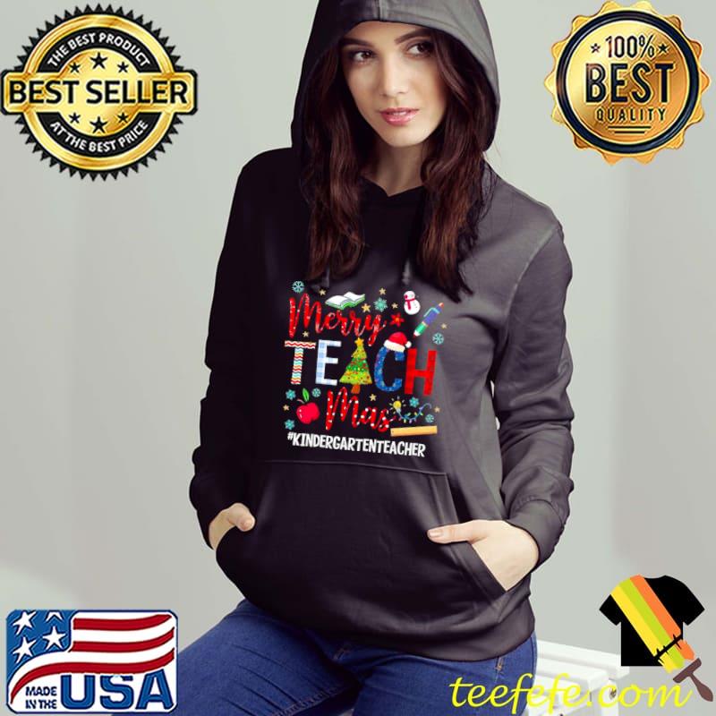 Premium Merry Teach Mas Kindergarten Teacher Christmas Sweater Shirt