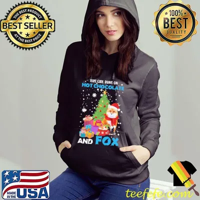 Premium This Girl Runs On Hot Chocolate And Fox Christmas Shirt