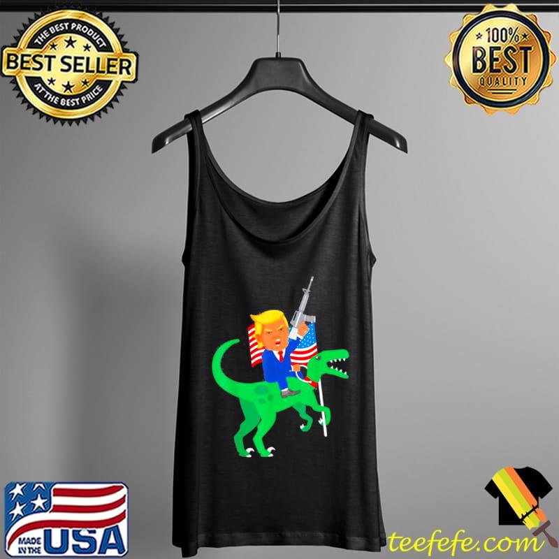 Premium Trump Velociraptor Gun US Flag 2022 Election Republican Tank Top Premium Trump Velociraptor Gun US Flag 2022 Election Republican Tank Top