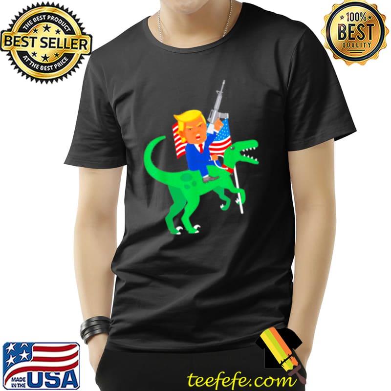 Premium Trump Velociraptor Gun US Flag 2022 Election Republican Unisex Premium Trump Velociraptor Gun US Flag 2022 Election Republican Unisex