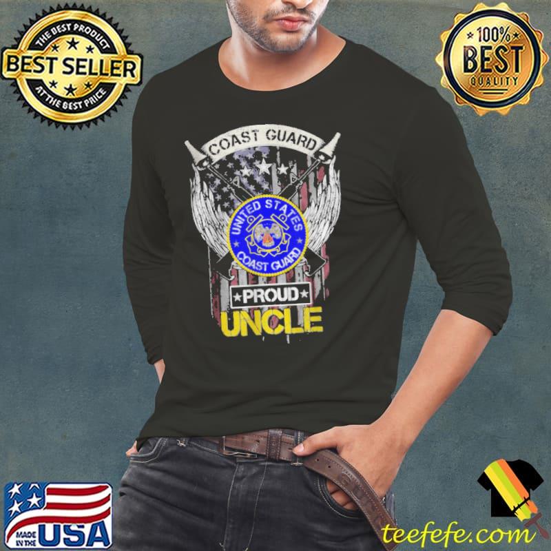 Premium Vintage usa American flag us coast guard proud uncle Long Sleeve Tee Premium Vintage usa American flag us coast guard proud uncle Long Sleeve Tee