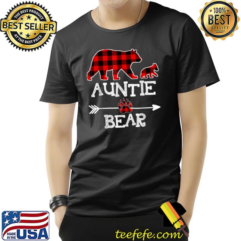Red Plaid Auntie Bear One Cubs Matching Buffalo Pajama Xmas T Shirt Unisex Red Plaid Auntie Bear One Cubs Matching Buffalo Pajama Xmas T Shirt Unisex