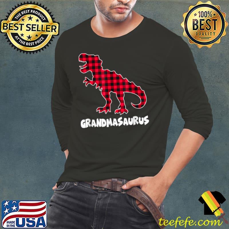 Red Plaid Matching Family Christmas Grandma Saurus T Shirt Long Sleeve Tee Red Plaid Matching Family Christmas Grandma Saurus T Shirt Long Sleeve Tee
