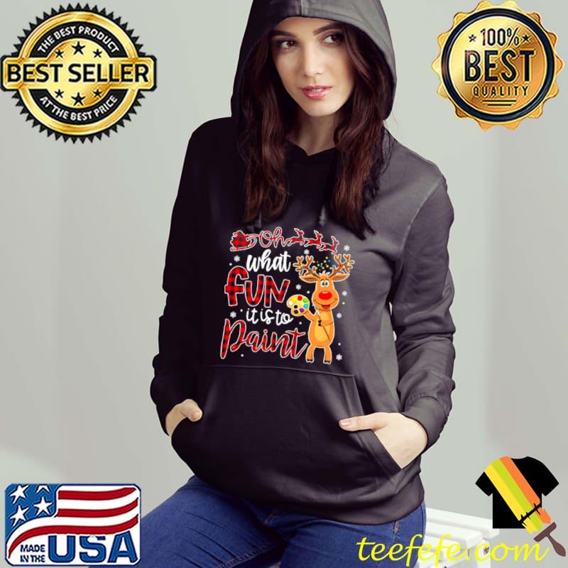 Reindeer Oh What Fun It Is To Paint Christmas Sweater Shirt