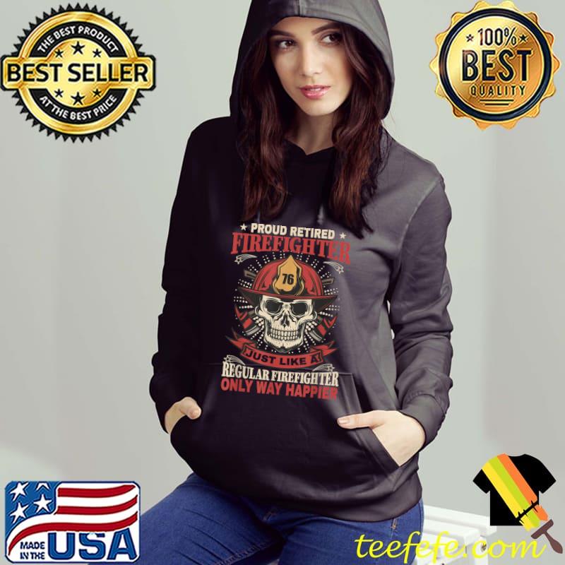 Retired Firefighter Fireman Hero Skull Firefighter T-Shirt