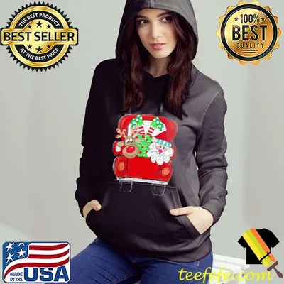 Santa Claus Reindeer In Van Car Christmas Shirt