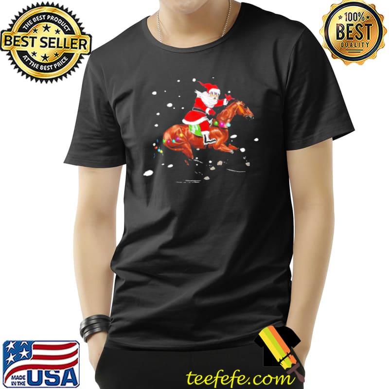 Santa Claus Riding A Horse T-Shirt Unisex Santa Claus Riding A Horse T-Shirt Unisex