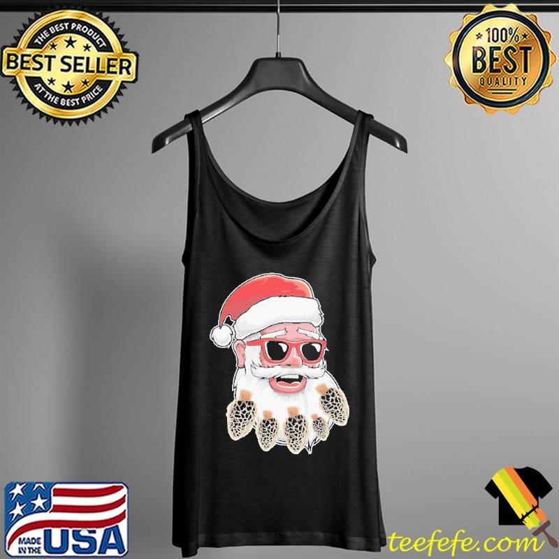 Santa Face With Morel Mushroom Shirt Tank Top Santa Face With Morel Mushroom Shirt Tank Top