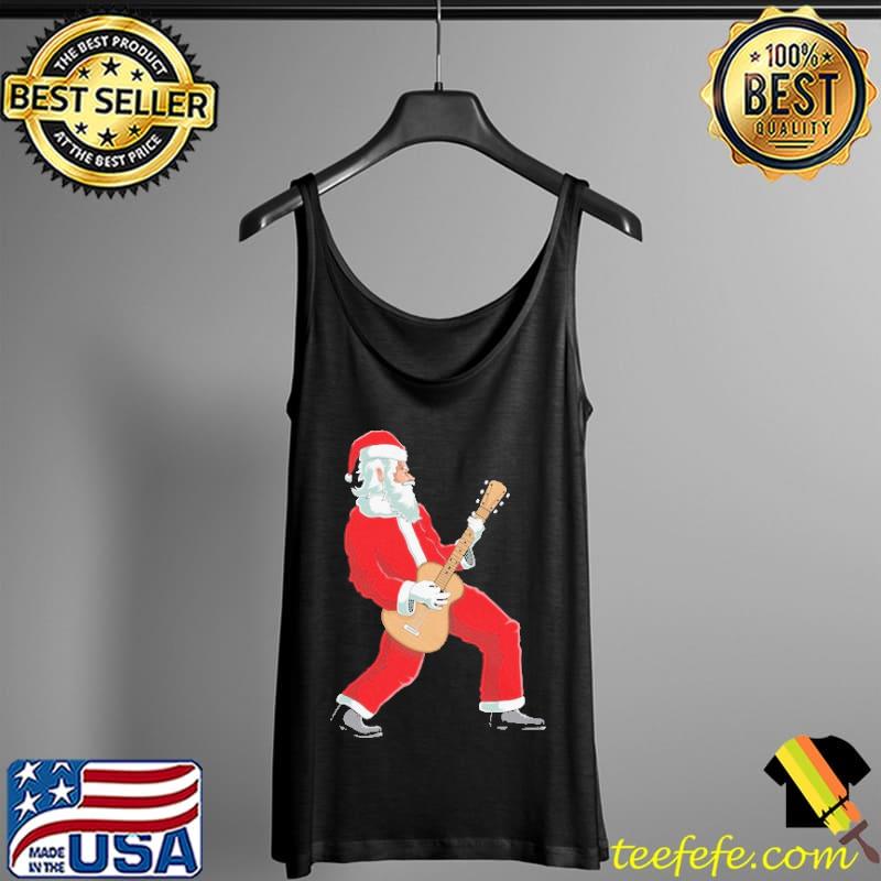 Santa Playing Guitar Shirt Tank Top Santa Playing Guitar Shirt Tank Top