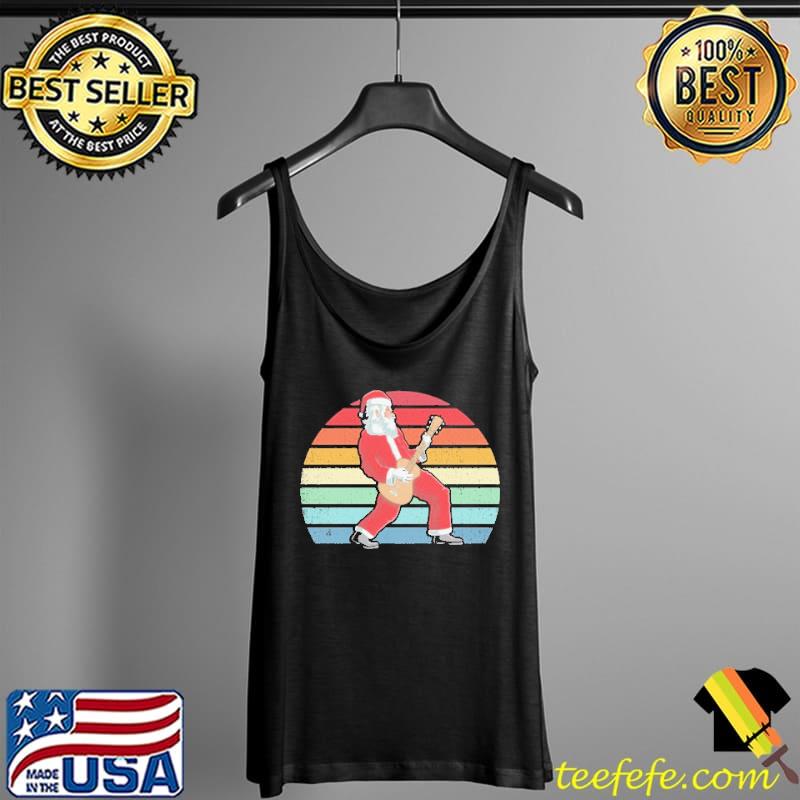 Santa Playing Guitar Vintage Shirt Tank Top Santa Playing Guitar Vintage Shirt Tank Top