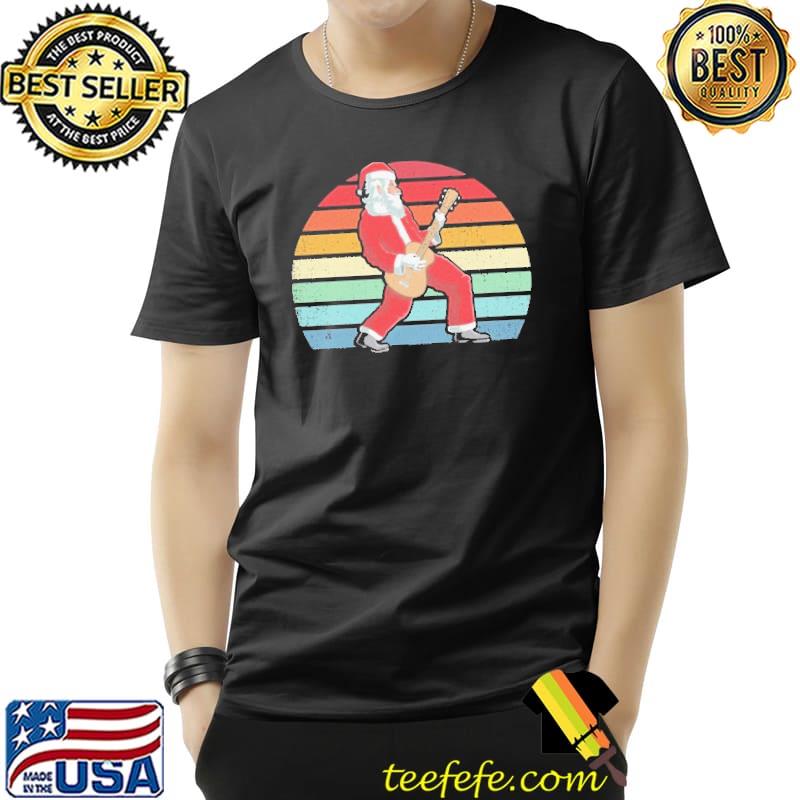Santa Playing Guitar Vintage Shirt Unisex Santa Playing Guitar Vintage Shirt Unisex