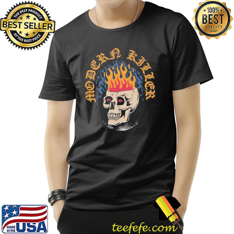 Skull Fire Modern Killer Hollow Flames Shirt Unisex Skull Fire Modern Killer Hollow Flames Shirt Unisex