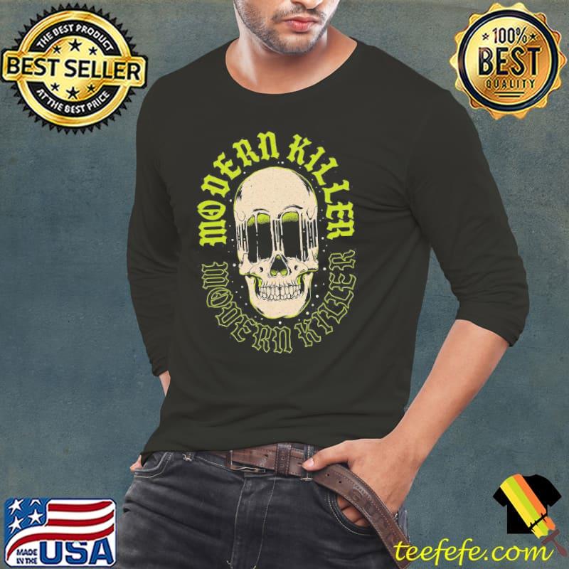 Skull Modern Killer Stretchy Shirt Long Sleeve Tee Skull Modern Killer Stretchy Shirt Long Sleeve Tee