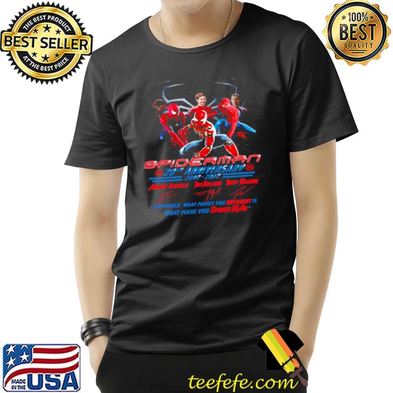 Spiderman 20th anniversary 2002 2022 remember what makes you different Unisex Spiderman 20th anniversary 2002 2022 remember what makes you different Unisex